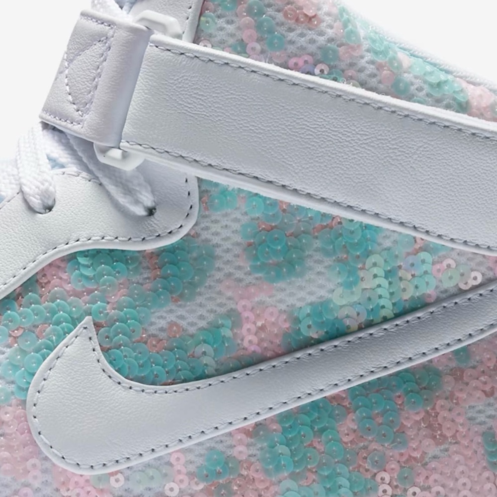 Sequin-Embellished High-Top Sneakers